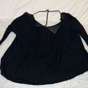 Black long sleeve top